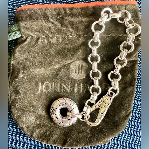 John Hardy Limited SS Kali Pebble Stone Donut Charm bracelet - Must SEE! - Picture 6 of 7